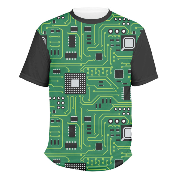 Custom Circuit Board Men's Crew T-Shirt - 3X Large