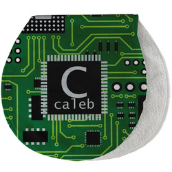 Circuit Board Burp Pad - Velour w/ Name and Initial