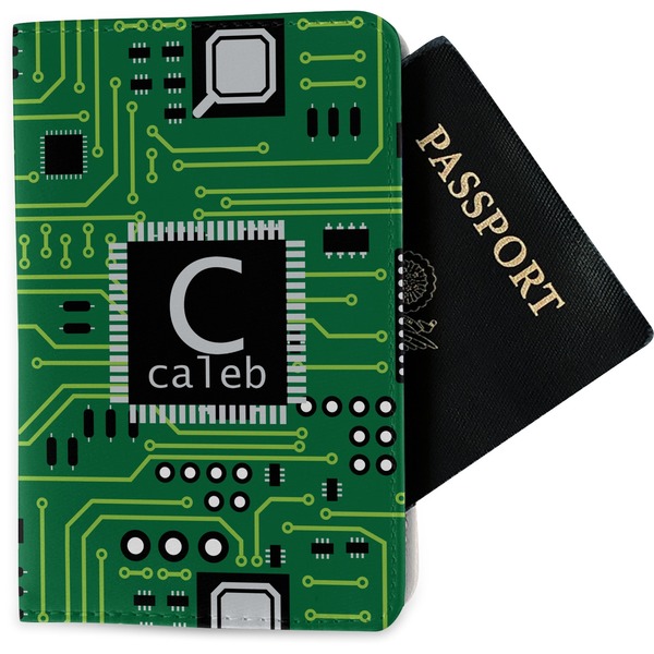 Custom Circuit Board Passport Holder - Fabric (Personalized)