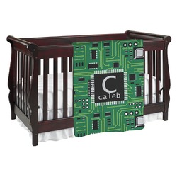 Circuit Board Baby Blanket (Single Sided) (Personalized)