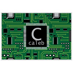 Circuit Board Laminated Placemat w/ Name and Initial
