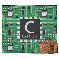Circuit Board Outdoor Picnic Blanket (Personalized)