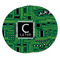 Circuit Board Round Fridge Magnet - THREE