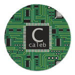 Circuit Board Round Linen Placemat (Personalized)