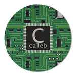 Circuit Board Round Linen Placemat - Single Sided (Personalized)