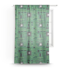 Circuit Board Sheer Curtain - 50"x84"