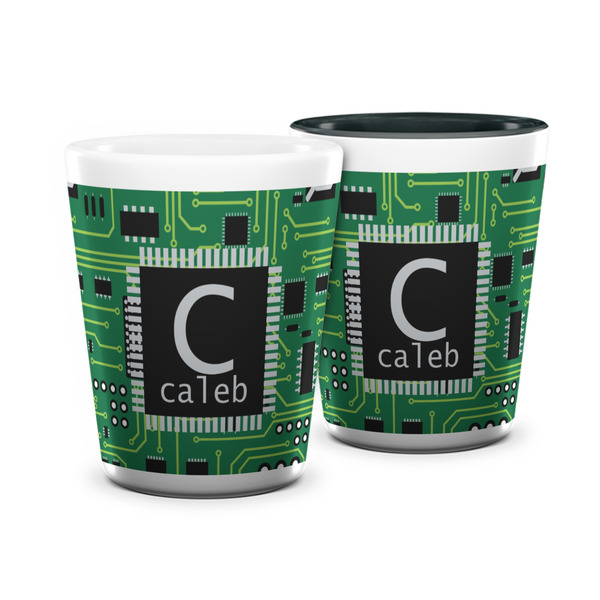 Custom Circuit Board Ceramic Shot Glass - 1.5 oz (Personalized)