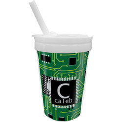 Circuit Board Sippy Cup with Straw (Personalized)