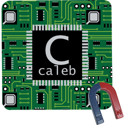 Circuit Board Square Fridge Magnet (Personalized)