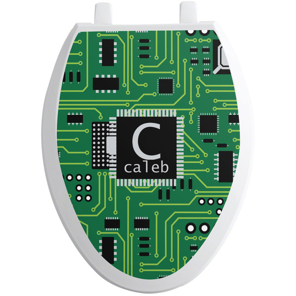 Custom Circuit Board Toilet Seat Decal - Elongated (Personalized)