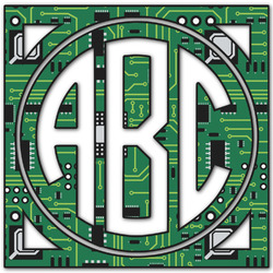 Circuit Board Monogram Decal - Small (Personalized)