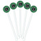 Circuit Board White Plastic 5.5" Stir Stick - Fan View