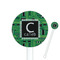 Circuit Board White Plastic 5.5" Stir Stick - Round - Closeup