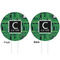 Circuit Board White Plastic 6" Food Pick - Round - Double Sided - Front & Back