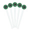 Circuit Board White Plastic 7" Stir Stick - Round - Fan View