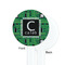 Circuit Board White Plastic 7" Stir Stick - Single Sided - Round - Front & Back