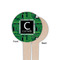 Circuit Board Wooden 4" Food Pick - Round - Single Sided - Front & Back