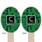 Circuit Board Wooden Food Pick - Oval - Double Sided - Front & Back