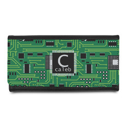Circuit Board Leatherette Ladies Wallet (Personalized)