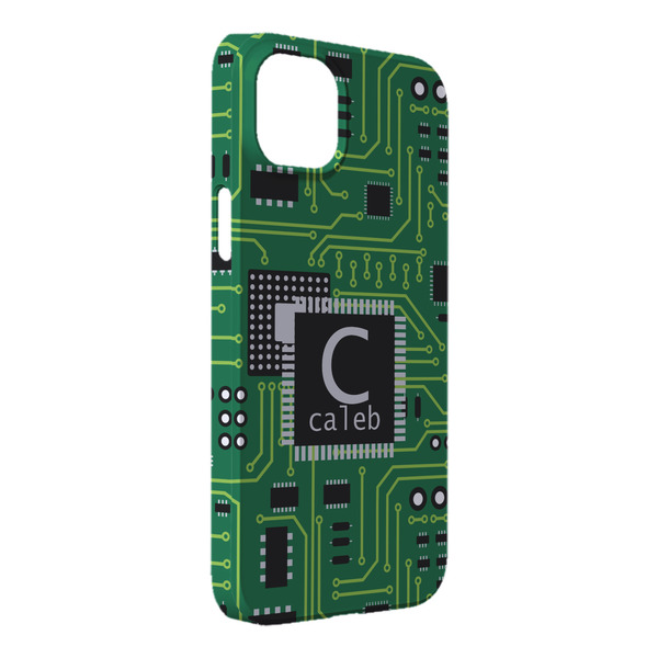 Custom Circuit Board iPhone Case - Plastic - iPhone 14 Plus (Personalized)