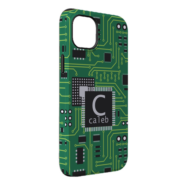 Custom Circuit Board iPhone Case - Rubber Lined - iPhone 14 Plus (Personalized)