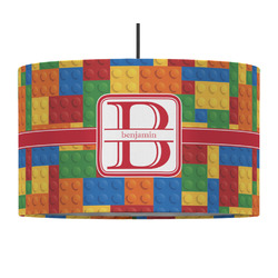 Building Blocks 12" Drum Pendant Lamp - Fabric (Personalized)