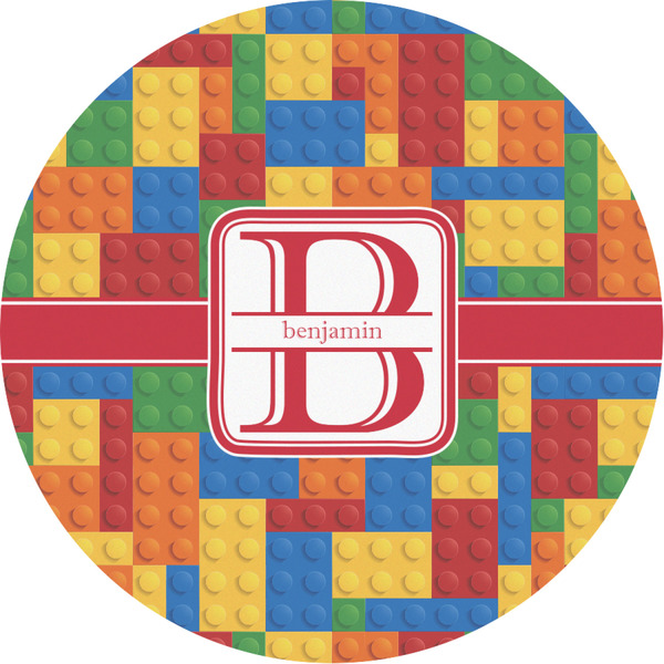 Custom Building Blocks Multipurpose Round Labels - 3" (Personalized)