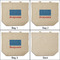 Building Blocks 3 Reusable Cotton Grocery Bags - Front & Back View