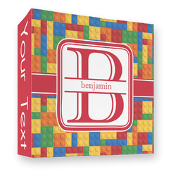 Building Blocks 3 Ring Binder - Full Wrap - 3" (Personalized)