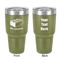 Building Blocks 30 oz Stainless Steel Ringneck Tumbler - Olive - Double Sided - Front & Back