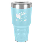 Building Blocks 30 oz Stainless Steel Tumbler - Teal - Single-Sided (Personalized)