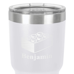 Building Blocks 30 oz Stainless Steel Tumbler - White - Double-Sided (Personalized)