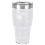 Building Blocks 30 oz Stainless Steel Tumbler - White - Single-Sided (Personalized)