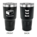 Building Blocks 30 oz Stainless Steel Tumbler - Black - Double Sided (Personalized)