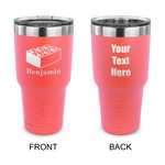 Building Blocks 30 oz Stainless Steel Tumbler - Coral - Double Sided (Personalized)