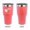 Building Blocks 30 oz Stainless Steel Ringneck Tumblers - Coral - Single Sided - APPROVAL