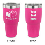 Building Blocks 30 oz Stainless Steel Tumbler - Pink - Double Sided (Personalized)