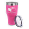 Building Blocks 30 oz Stainless Steel Ringneck Tumblers - Pink - LID OFF