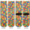 Building Blocks Adult Crew Socks - Double Pair - Front and Back - Apvl