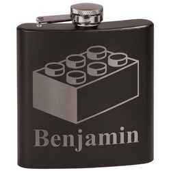 Building Blocks Black Flask Set (Personalized)