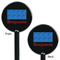 Building Blocks Black Plastic 5.5" Stir Stick - Double Sided - Round - Front & Back