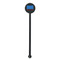 Building Blocks Black Plastic 5.5" Stir Stick - Round - Single Stick