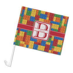 Building Blocks Car Flag - Large (Personalized)