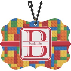 Building Blocks Rear View Mirror Charm (Personalized)