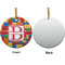 Building Blocks Ceramic Flat Ornament - Circle Front & Back (APPROVAL)