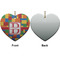 Building Blocks Ceramic Flat Ornament - Heart Front & Back (APPROVAL)