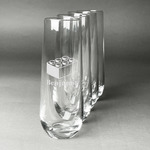 Building Blocks Champagne Flute - Stemless Engraved - Set of 4 (Personalized)