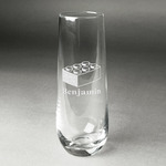 Building Blocks Champagne Flute - Stemless Engraved - Single (Personalized)