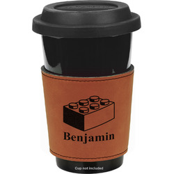 Building Blocks Leatherette Cup Sleeve - Single Sided (Personalized)