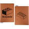 Building Blocks Cognac Leatherette Portfolios with Notepad - Large - Double Sided - Apvl